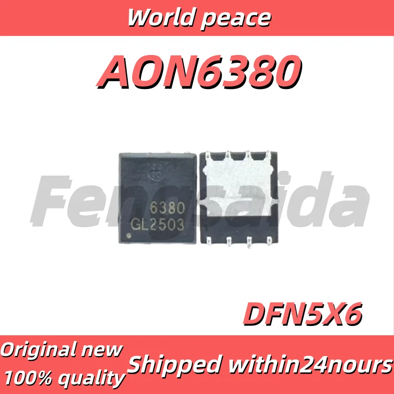 (1-10pcs)100% Brand New Original AON6380 SMD DFN5X6-8 Printing 6380 Single N-Channel 30V 24A MOSFET