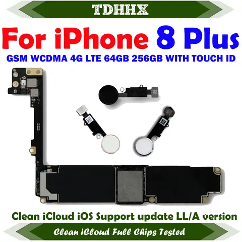 Clean iCloud motherboard For iPhone 8 Plus 8+ 8Plus Full Chips Mainboard Working Plate Support Updoate With iOS System Good