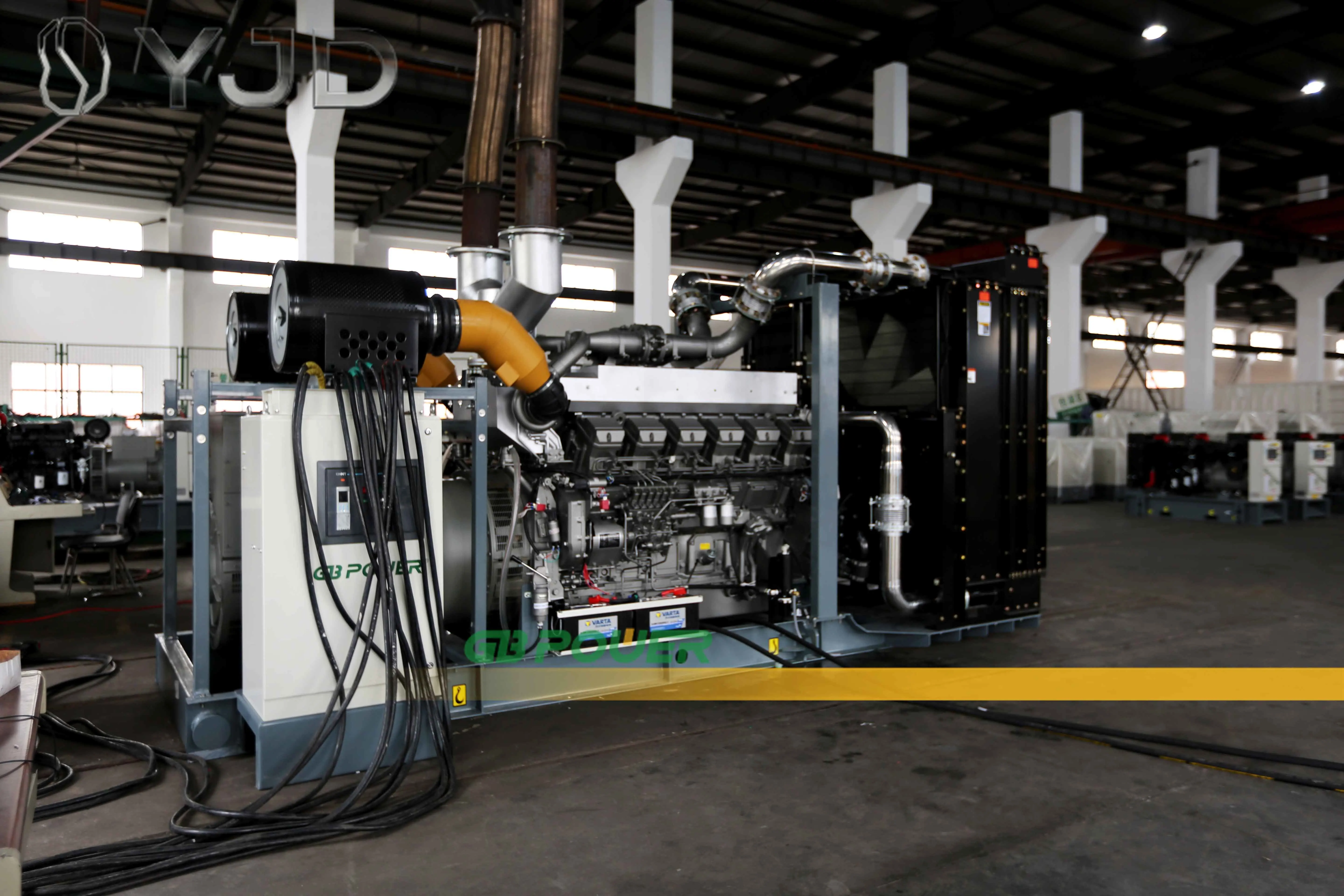 MISUBISHI 1650kva diesel Generator Power Open tank Base Fan Radiator Water Cooling 40HQ Prime Standby