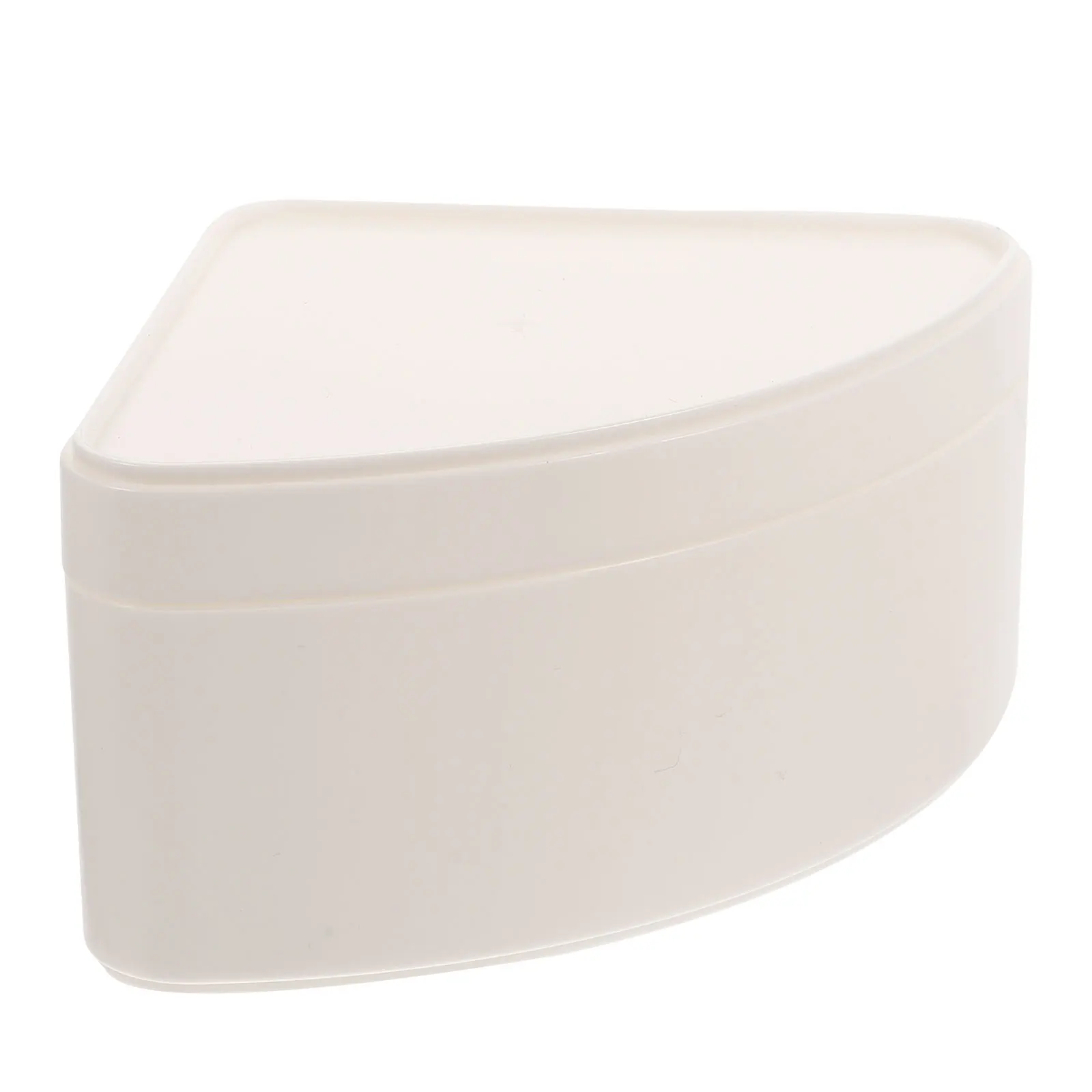 

2pcs White Plastic Storage Boxes Desktop Bin with Lid Lightweight Compact Size Home Organization Solution
