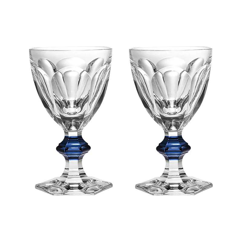 1841 Red wine to glass, red knot and blue knot, gift