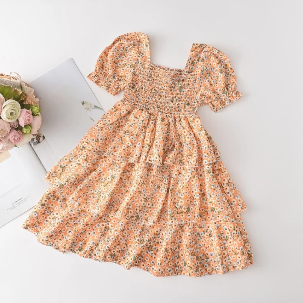 النسخة الكورية صيف جديد بلون فقاعة الأكمام الدانتيل فستان الأميرة الحلو ولطيف فتاة ملابس كاجوال #2