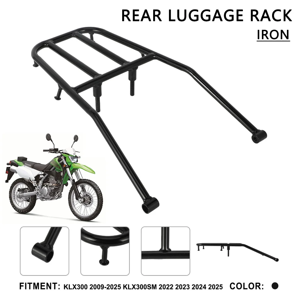 

Rear Fender Luggage Rack Case Rear Shelves Motorcycles Accessories For Kawasaki KLX300 2009-2025 KLX300SM 2022-2025 Motocross