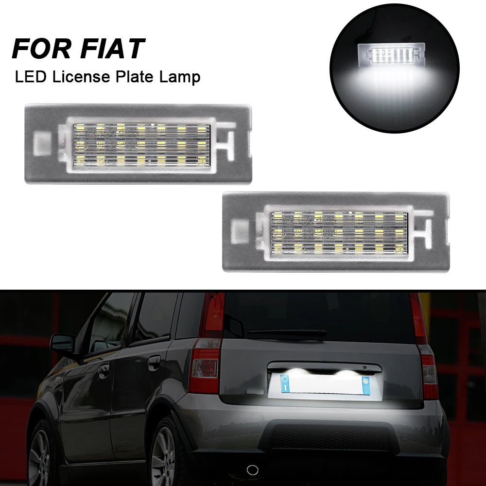 

2PC LED License Plate Light For FIAT Panda MK3 Type 169 Number Plate Light For FIAT Panda MK4 312 319 2012 Number Backlight Lamp