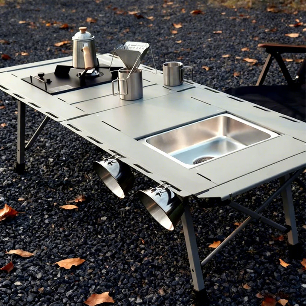 Changlong Adjustable Foldable Rectangular Aluminum Tactical Camping Outdoor Table & Furniture