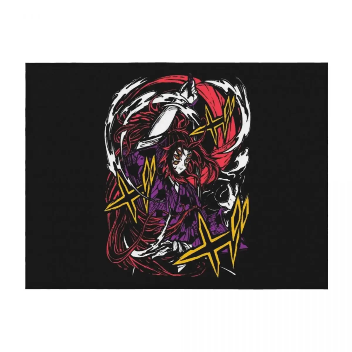 

Kokushibo - Kimetsu no Yaiba Throw Blanket Decorative Beds Polar Bed Fashionable Blankets For Bed Blankets