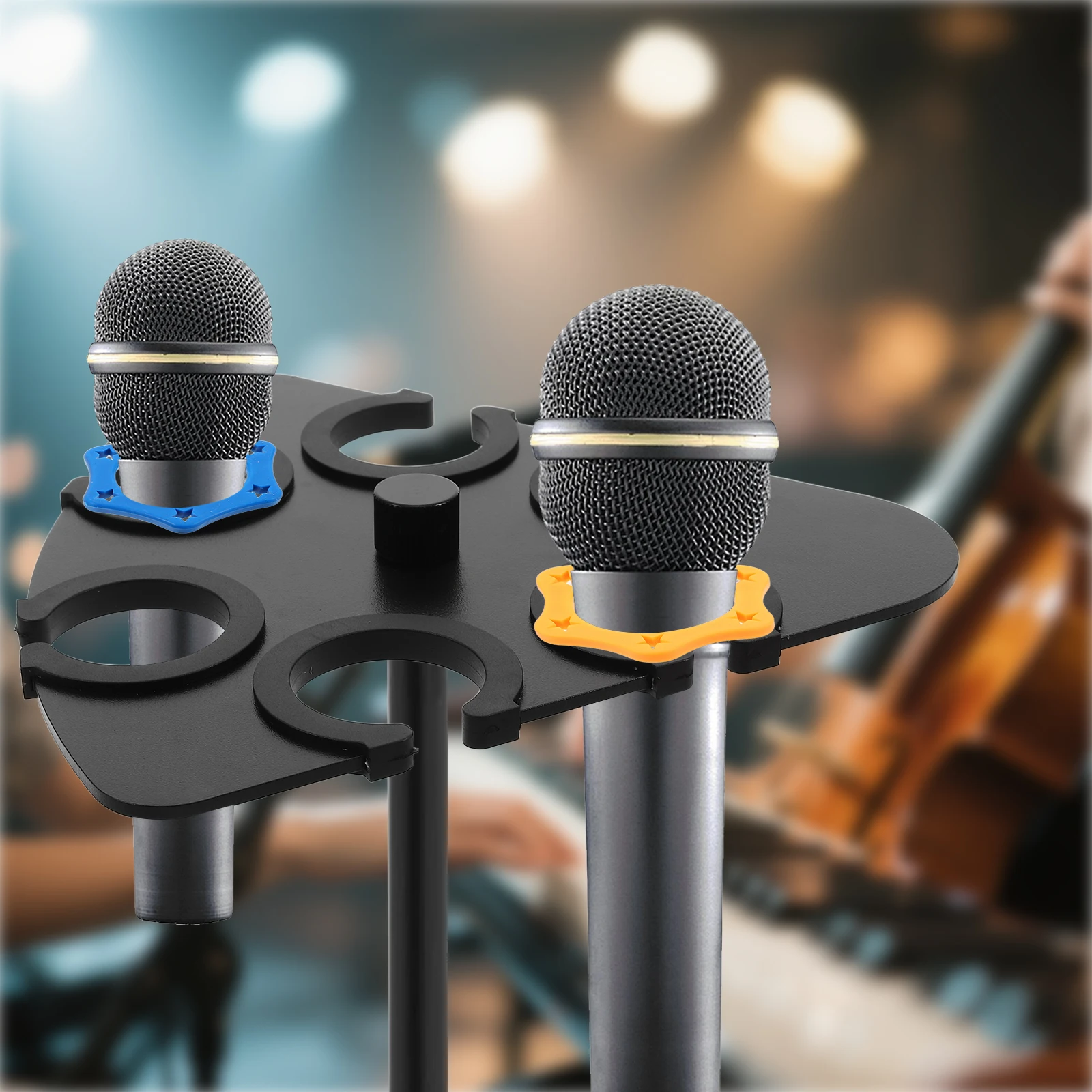 

Microphone Storage Bracket Karaoke Accessories Desktop Stand Holder for Clamp Set