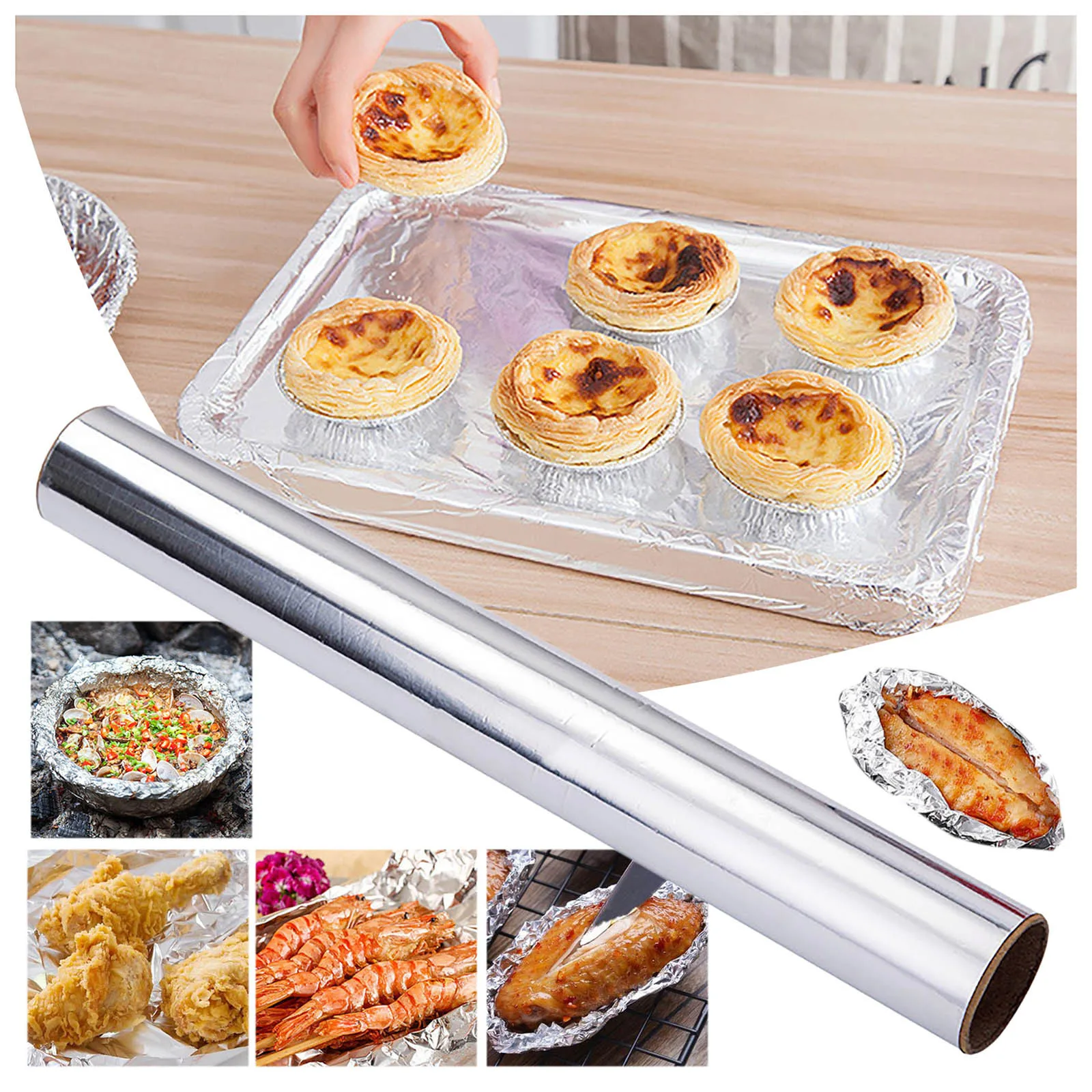 Food Foil Aluminum Thick Kitchen Barbecue Duty Wrap Roll Tools Household Foil Tinfoil Decor