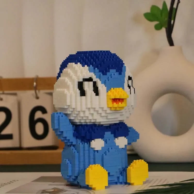 Piplup Micro Building Blocks Kawaii Pokemon Mini Mattoni Figura Modello 3D Assemblaggio fai da te Puzzle Giocattoli per il regalo di Natale del capretto