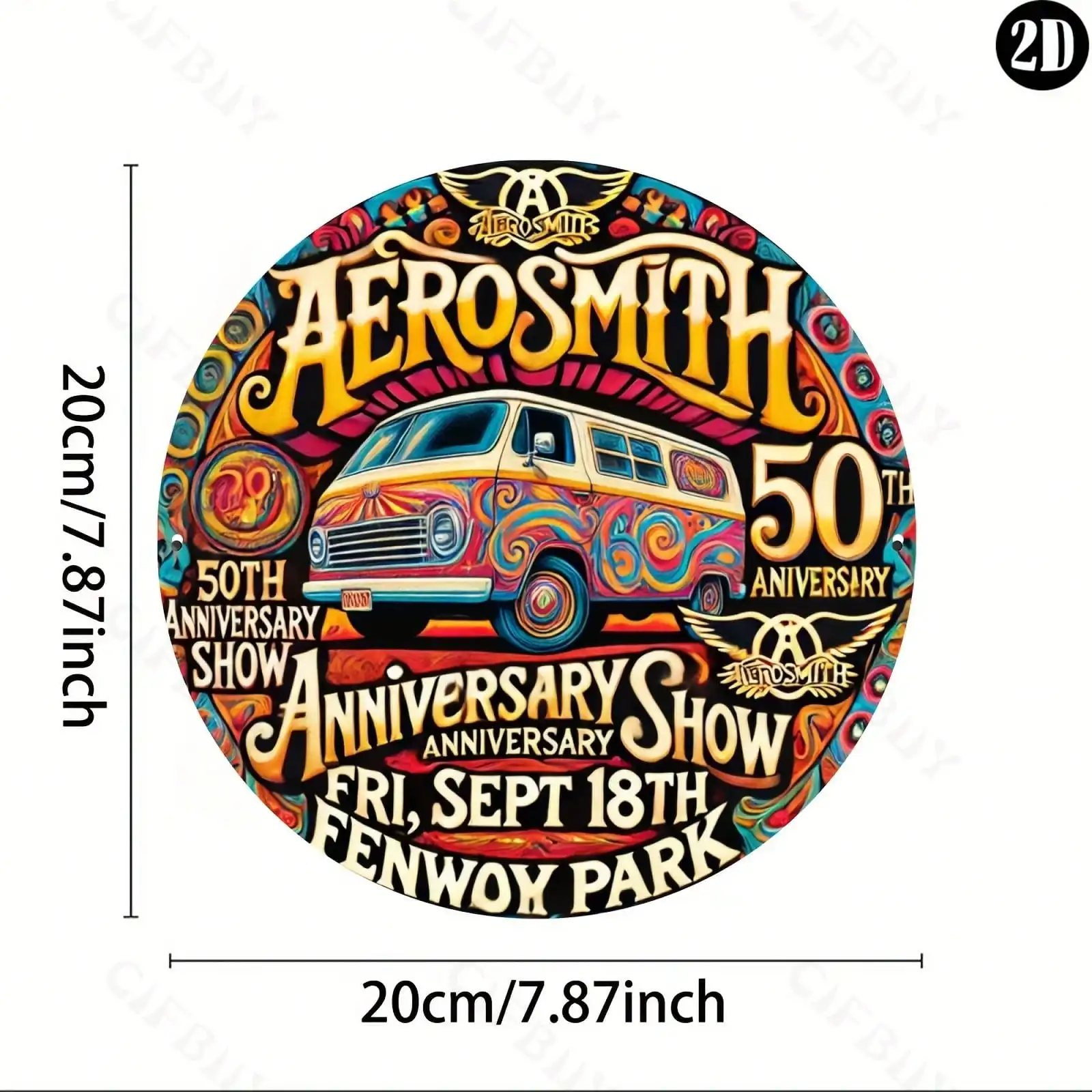 لافتة ألومنيوم للاحتفال بالذكرى الخمسين مقاس 8 × 8 بوصة - ديكور حائط متين، فكرة هدية فريدة للمنزل/المكتب/غرفة المعيشة/المطبخ #3