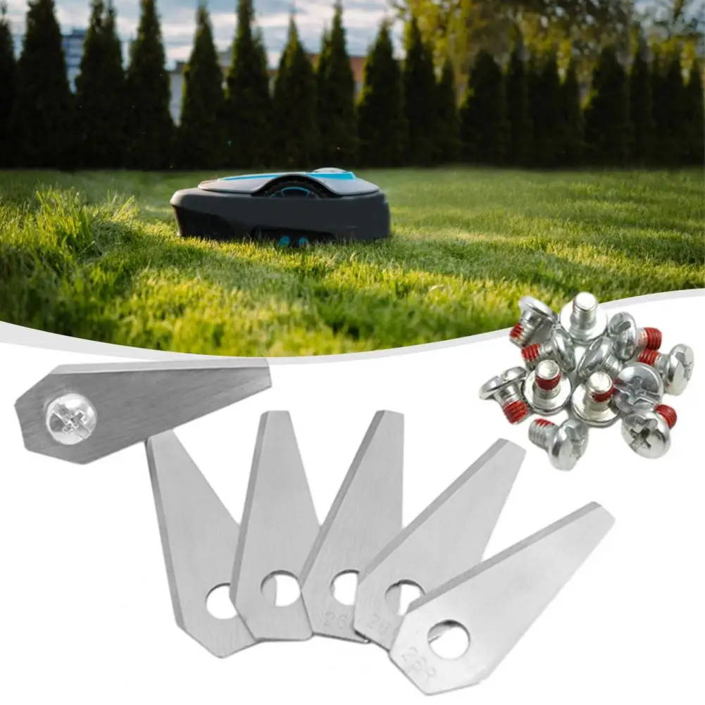Lawnmower Blade Set Premium Stainless Steel Lawnmower Blades for Bosch Indego Heavy Duty Replacement Blades with Mounting Screws
