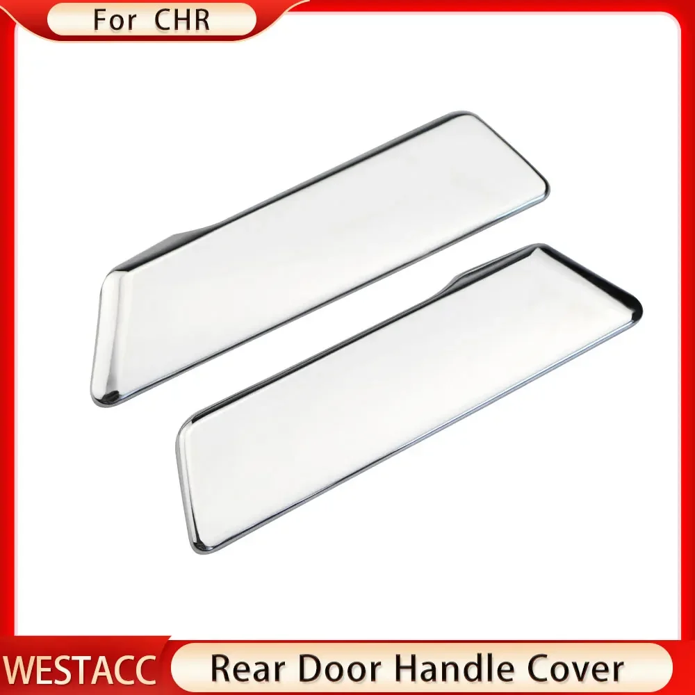 ABS Chrome Car Rear Door Handle Cover Protection Trim Sticker for Toyota C-HR CHR 2016 2017 2018 2019 2020 Accessories