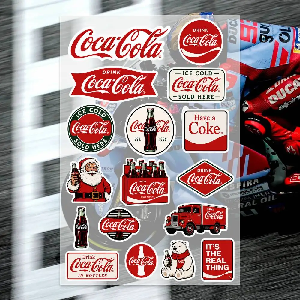 Pegatinas C-Coca C-Cola para Moto, Adhesivos para Carrocería, Parachoques, Ventanas, Motocicleta, Laptop, Paredes, Vinilo Decorativo, Accesorios para Tuning de Autos