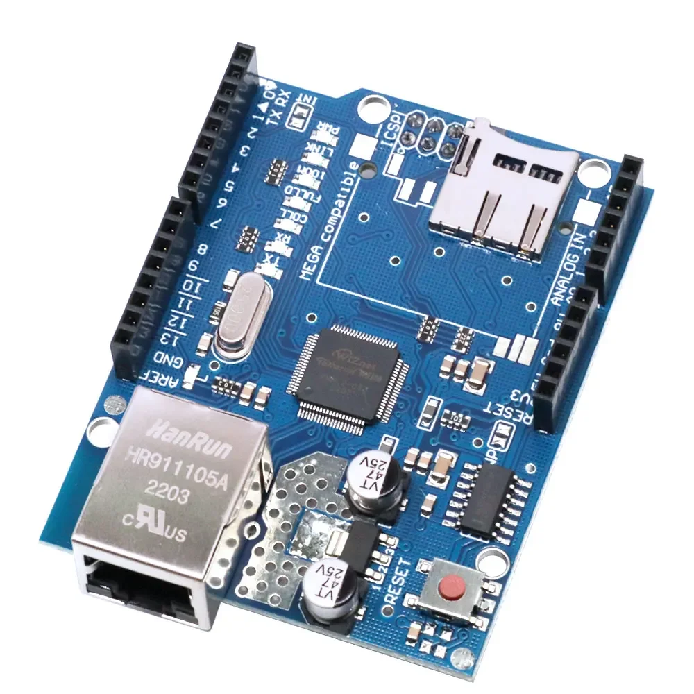 UNO Ethernet Shield Wiznet W5100 R3 Mega2560 1280 328 Extension Development Board FOR Arduino Micro SD Card Network Port Module