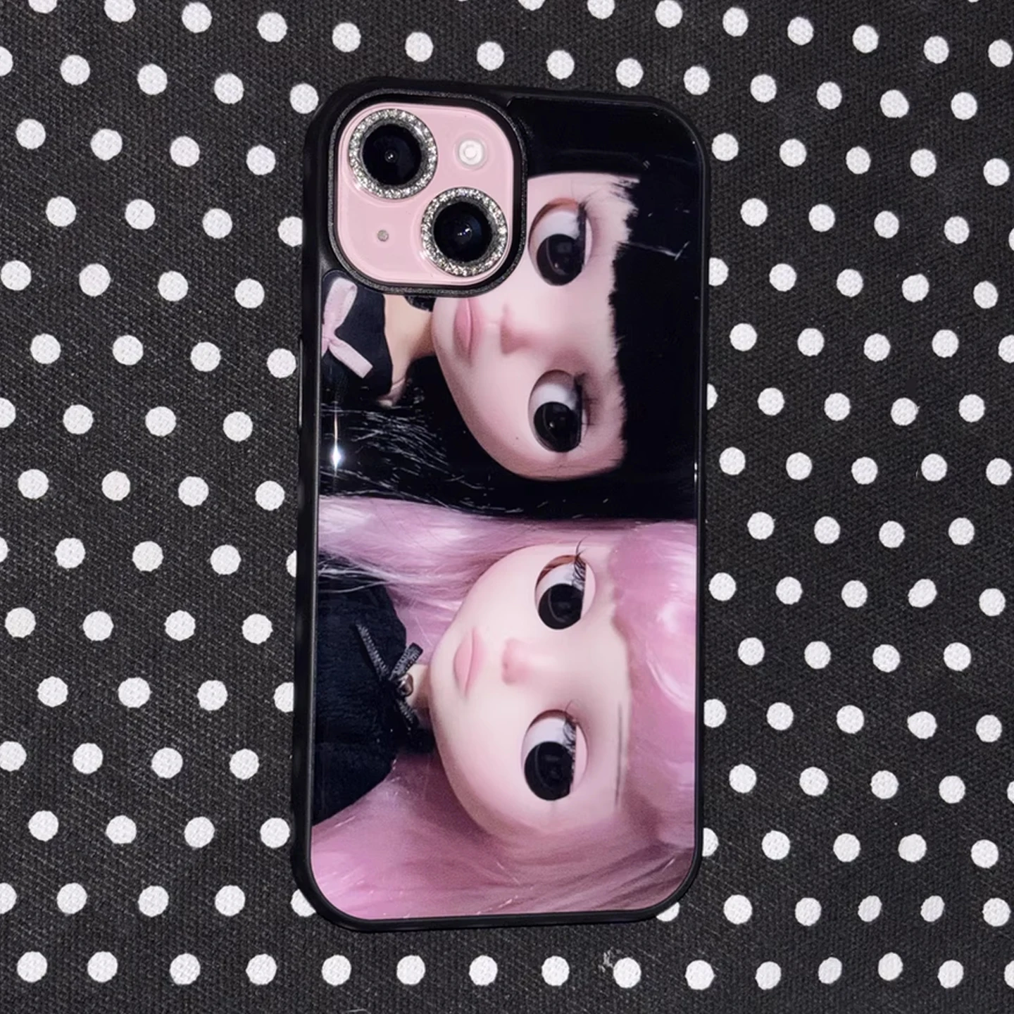 Japanese Korean Dark Girl Art Phone Case for IPhone 17 Air 16 15 14 Pro Max 11 12 13 Pro 16 Plus Drop Glue Silicone HD Cover Y2k