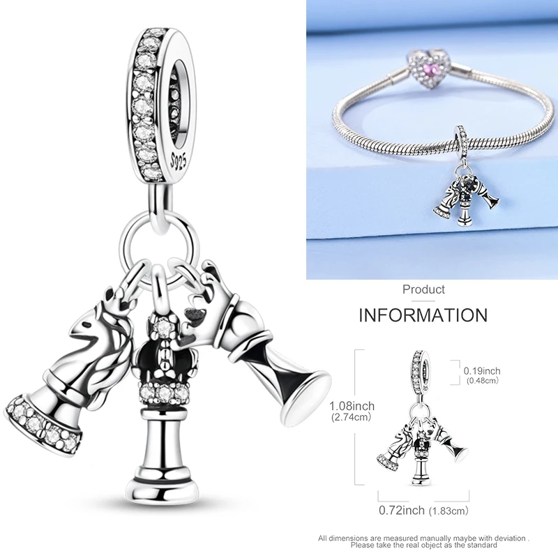 925 Sterling Silber Sport-Charm-Perlen Tennis-Schläger Boxhandschuhe Hantel Fitness DIY Armband Halskette Geschenk für Sportler – Detail 25