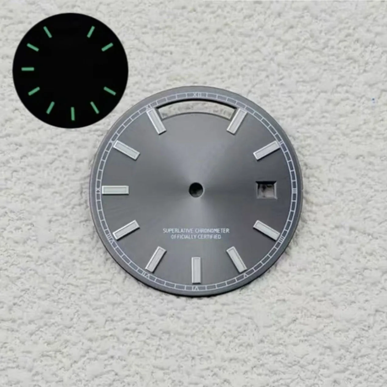 31mm Miyota 8285 Dial S Logo Day Date S Dial Numerals Dual Calendar Roman Dial Fit Miyota 8285 Automatic Movement Watch Accessor