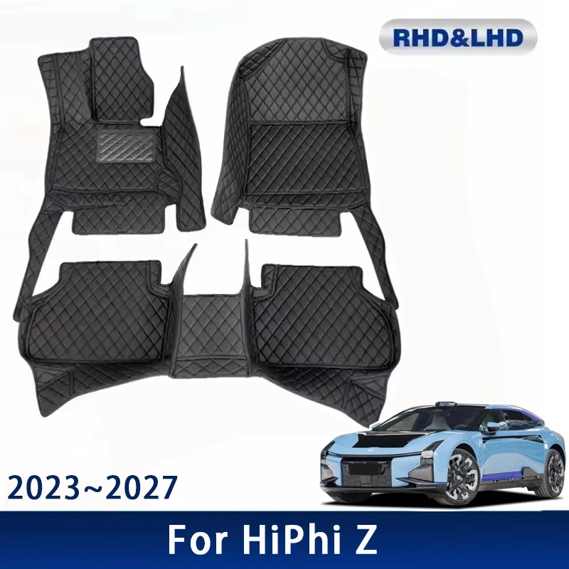 Car Floor Mats For Human Horizons HiPhi Z 2023 2024 2025 2026 2027 Waterproof Custom Auto Foot Pads Carpet Interior Accessories