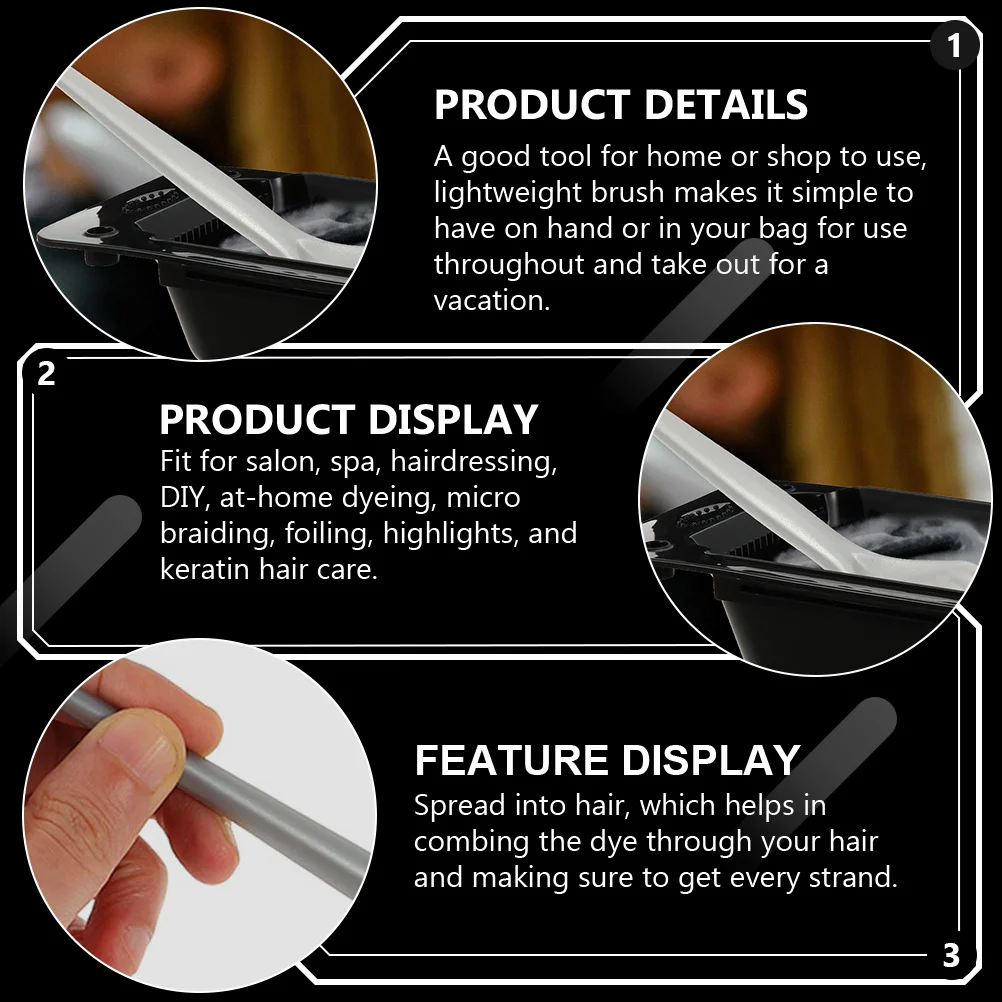 

4Pcs Easy Clean Hair Dye Brush for Highlights Foiling and Care Combing Dye Brush Hairdressing Tool