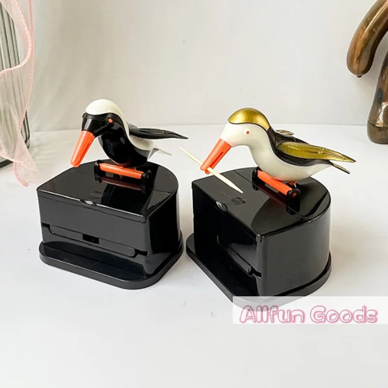 Creative Hummingbird Toothpick Dispenser Gag Toothpick Holder High Quality Cleaning Teeth Automatic Bird Toothpick Storage Box