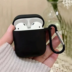 Simple Black Clear Earphone Case For Airpods 4 Wireless Earphone Cover For Air Pods 3 2 1 Pro 2nd Headset Soft Box Men and women