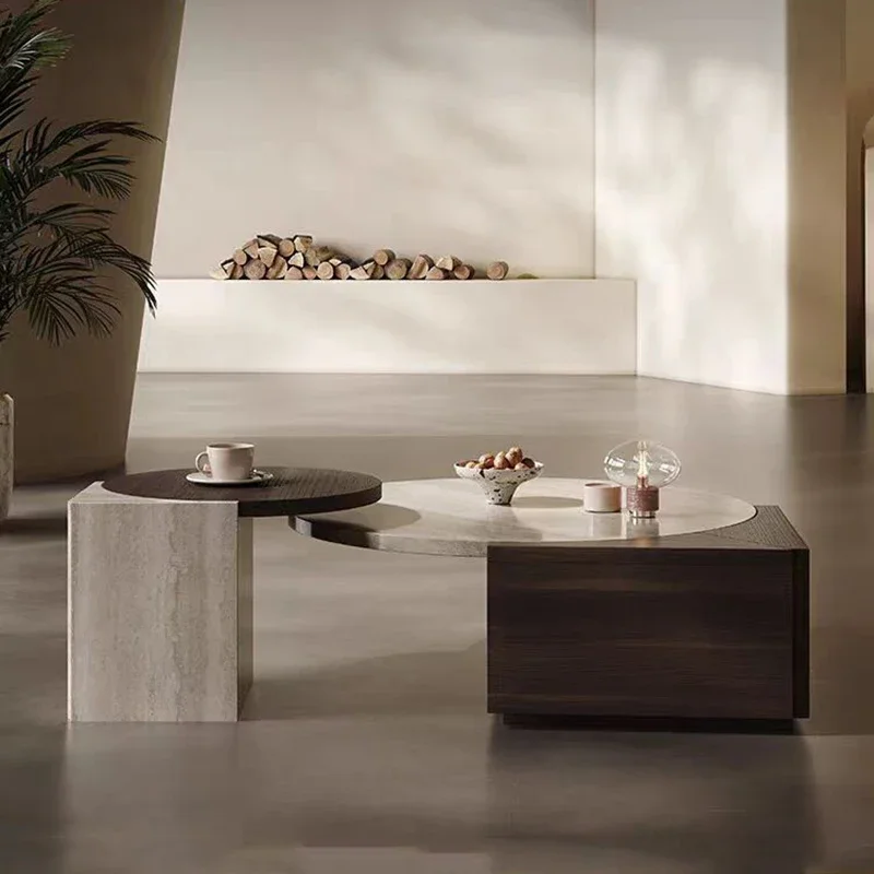 طاولة القهوة الحديثة بساطتها الشمال المتقدمة المصممين طاولة القهوة الرخامية غرفة المعيشة البسيطة أثاث المنزل Salontafel FYCT #4