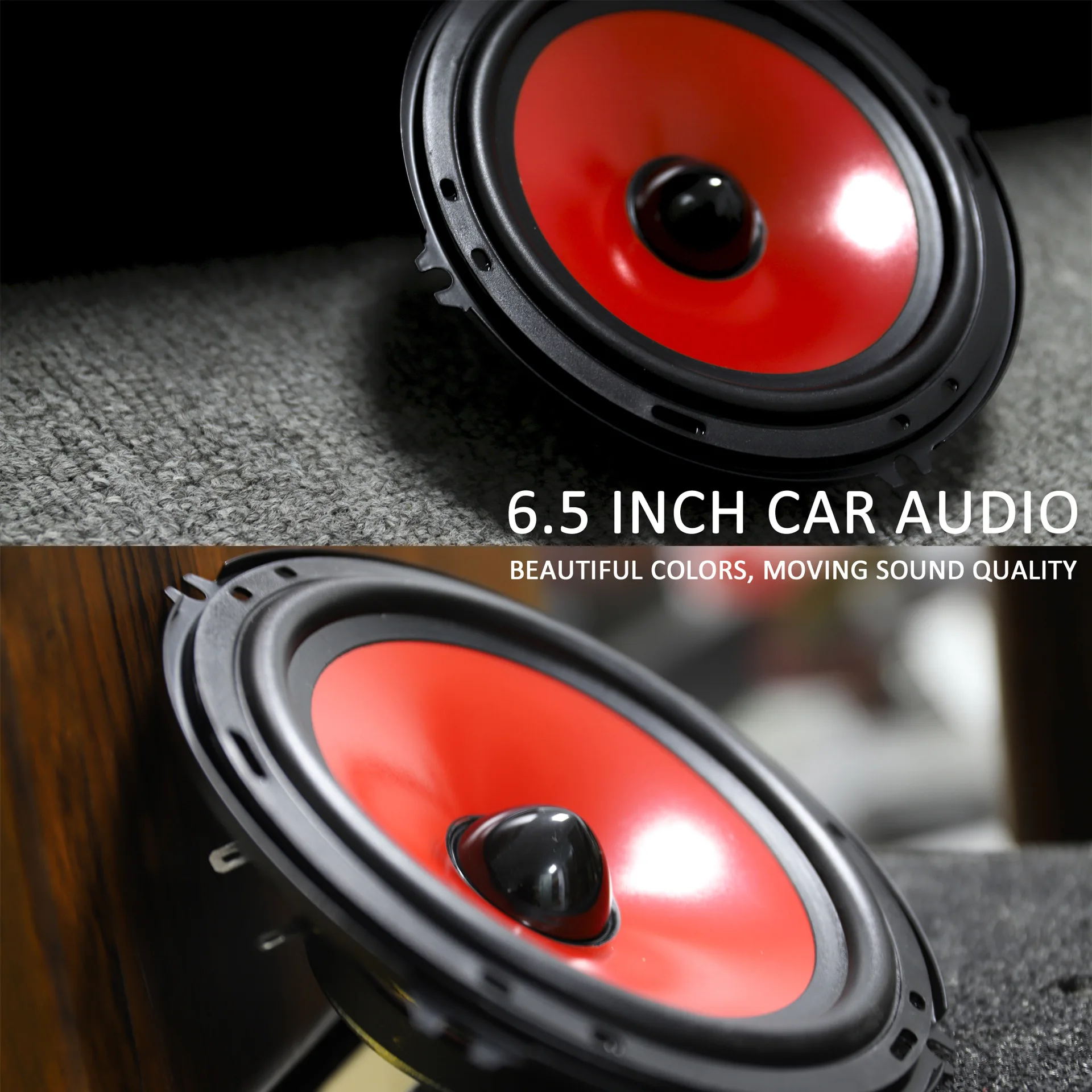 6.5-Inch car audio speaker 2021 new red foreign trade model front door woofer 4 ohm 90W
