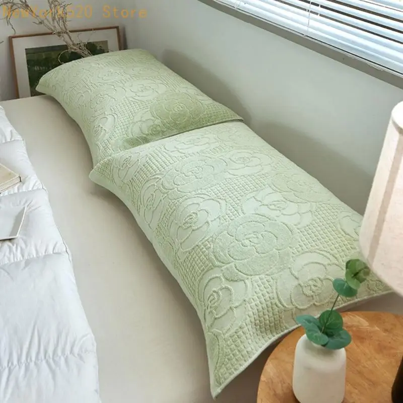 Pair of Machine Washable Cotton Pillow Towels Easy Cleaning for Sleep N84C
