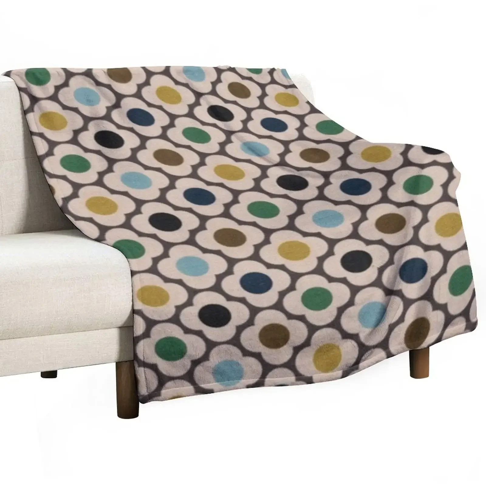 

orla kiely spot flower, orla kiely abstract mini spots flowers design Throw Blanket Blankets For Sofas Cute Plaid Blankets