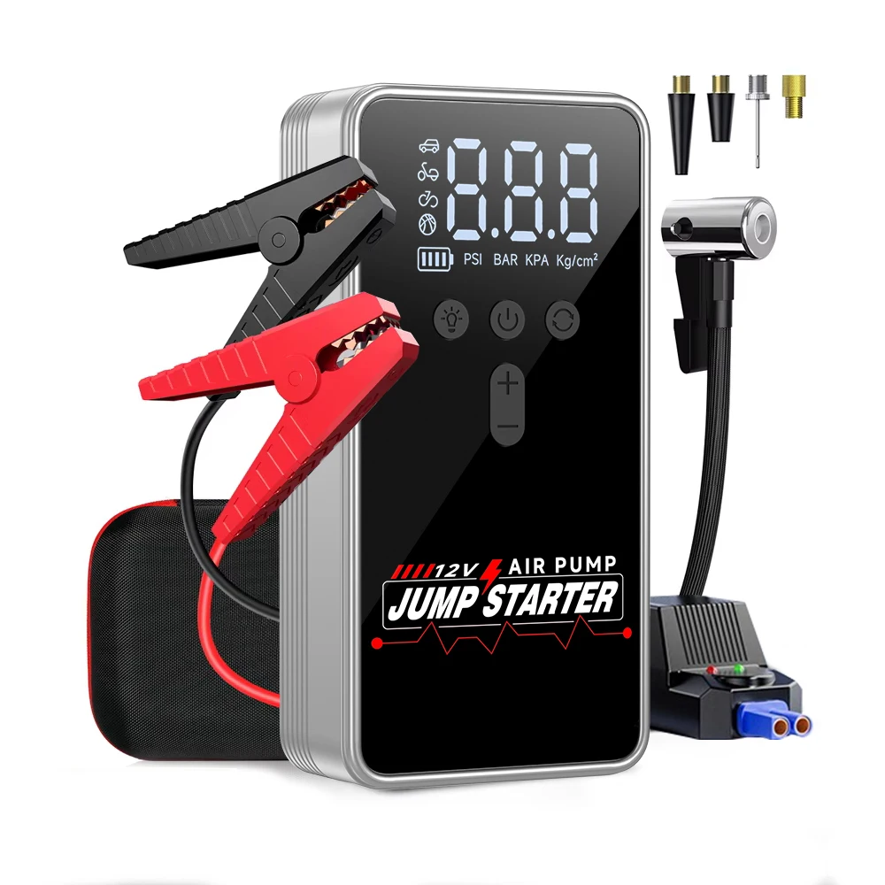 

Jump Starter with Air Compressor 12V 2000A 7.0L Gas/5.5L Diesel Car Battery Starter Digital Tire Inflator (HZ-S2)