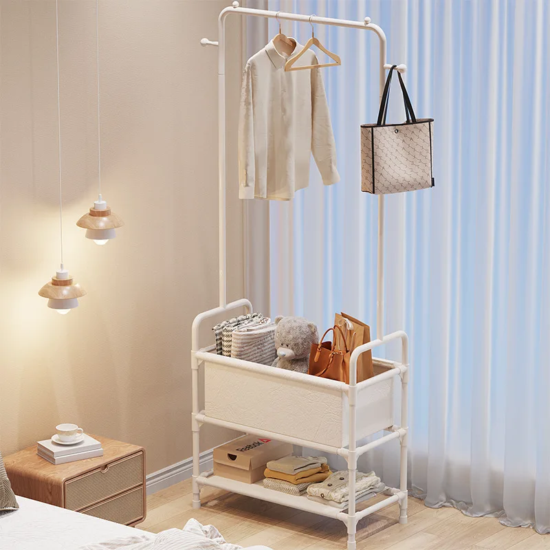 Floor Standing Clothes Drying Rack for Clothing Hat Hanger Wardrobe Organizer Shelf for Shoes Hats Storage Rack for Home