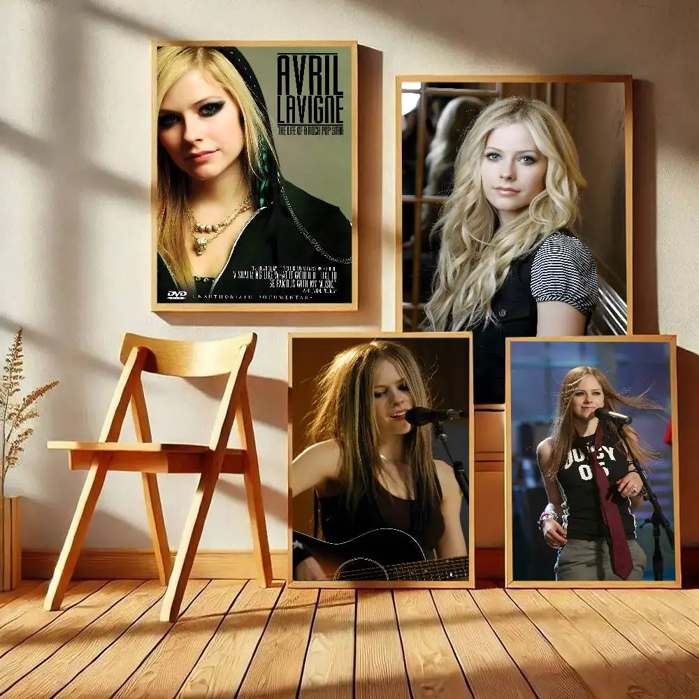 Famous Pop Rock Singer Avril Lavigne Fashion Poster Art With Prints Home Bedroom Living Room Decoration Gift