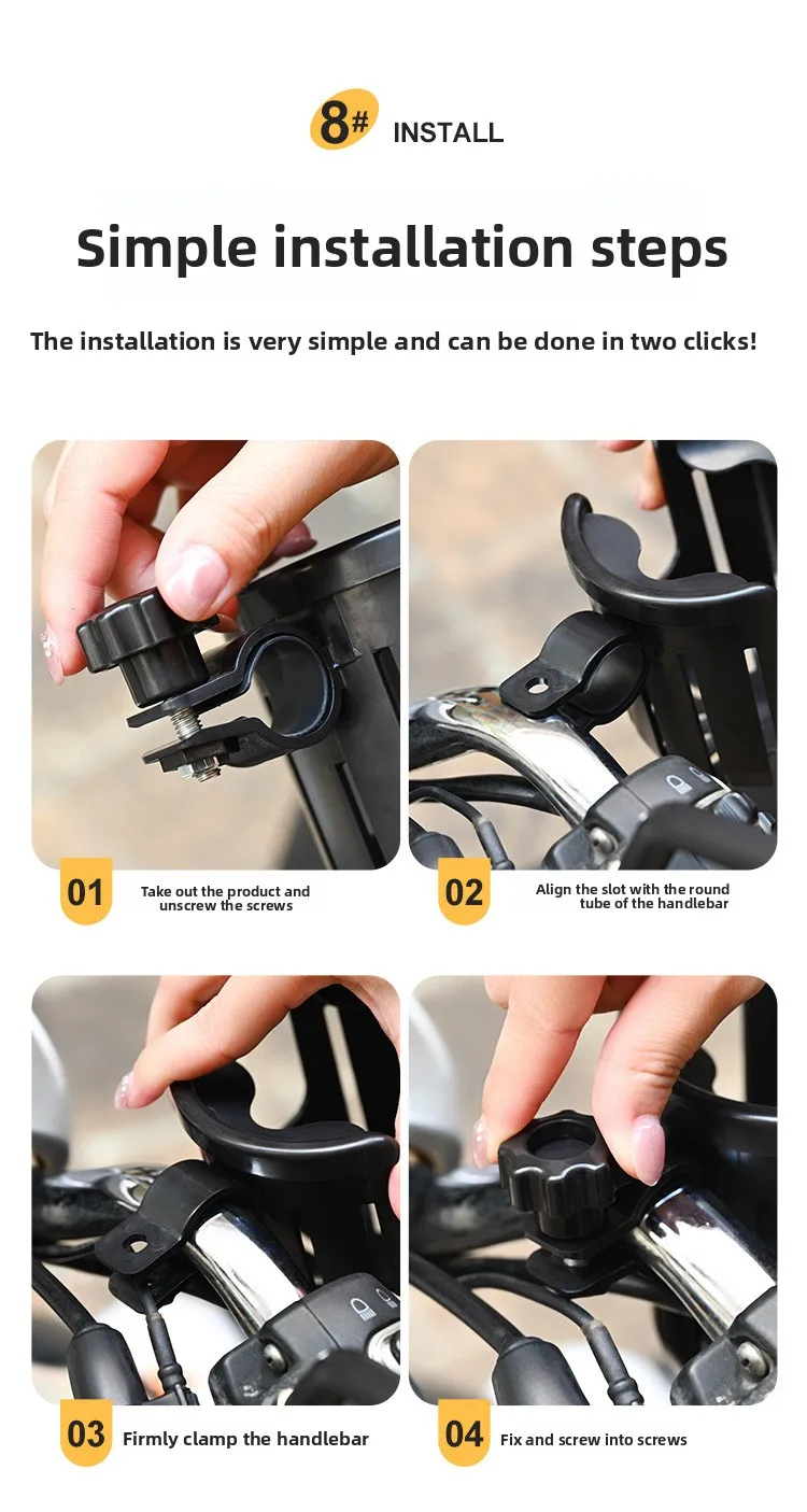 Fahrrad-Schnellverschluss-Doppelfunktions-Flaschenhalter Handyhalterung Hochfester ABS-Kunststoff Rutschfest und Erschütterungssicher – Detail 10