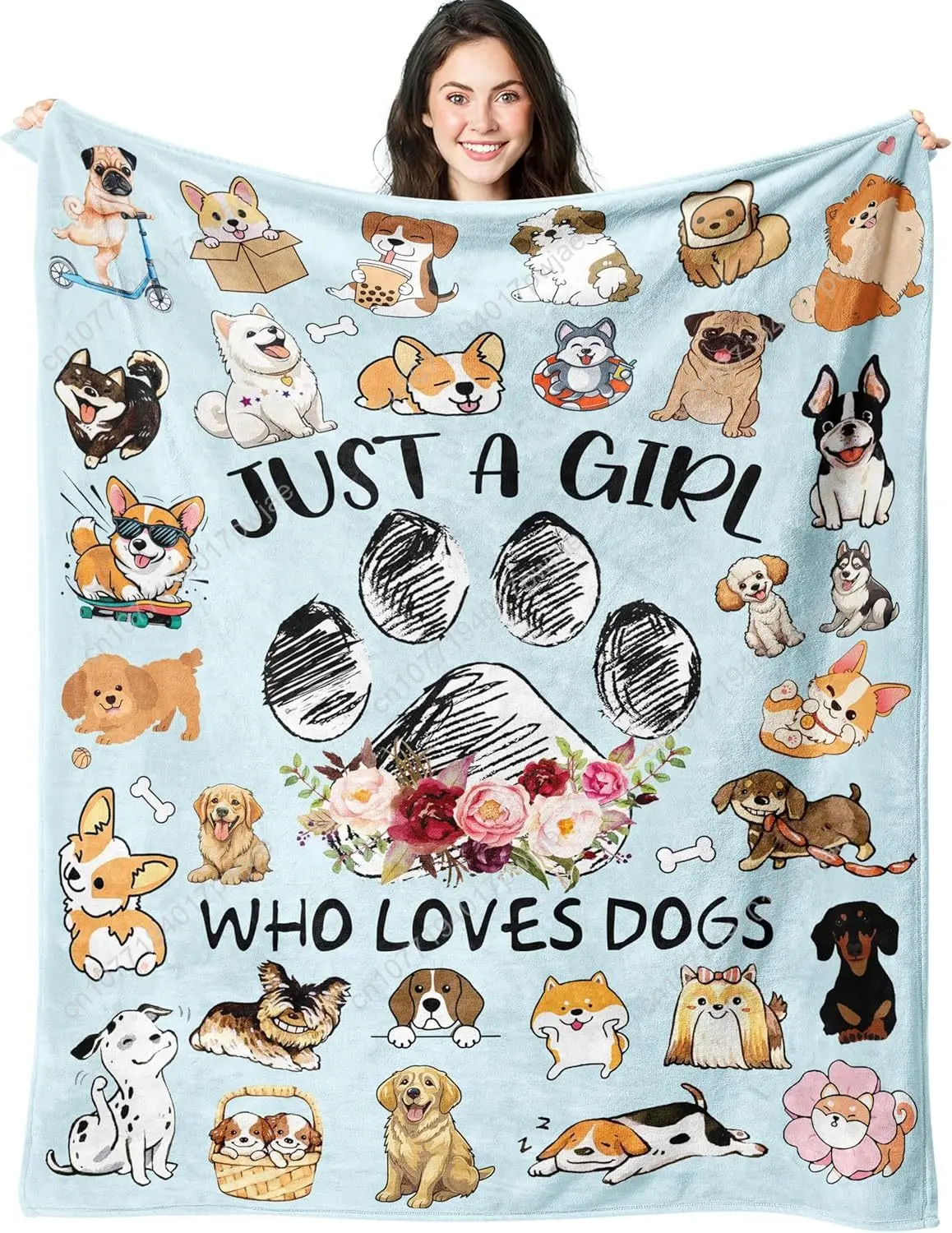 الكلب بطانية هدايا للنساء الفتيات لينة الفانيلا الكلب رمي بطانية الكلاب هدايا للكلاب عشاق هدايا عيد ميلاد الفراش ديكور للطفل