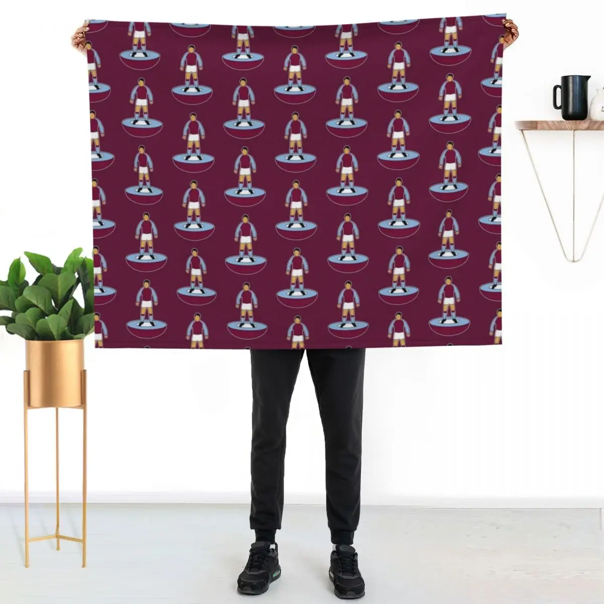 Villa Table Footballer Throw Blanket Bed Fashionable Cute Plaid Thins Single Giant Sofa Blankets