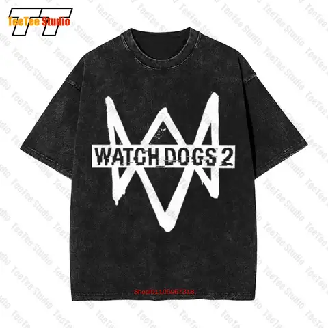 Watch Dogs 2 Ps4 Xboxblack Vintage Oversized T-Shirt J0S5