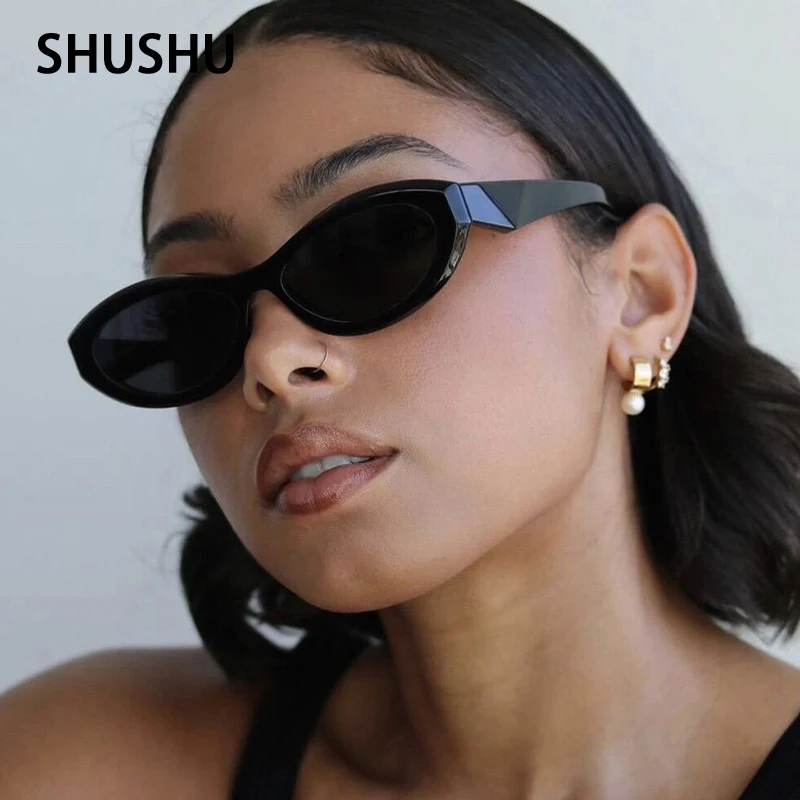 

Cute Sexy Vintage Small Frame Cat Eye Sunglasses for Women 2023 Luxury Sun Glasses Men Fashion Jelly Sunglasses with Metal