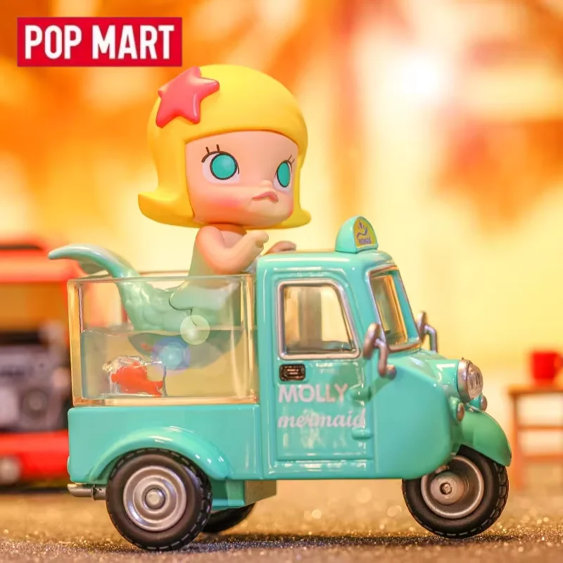 

POP MART Molly Car Series Модная слепая коробка Mystery Box Guess Bag Toys Doll Cute Desktop Ornament Collection Аниме Фигурка
