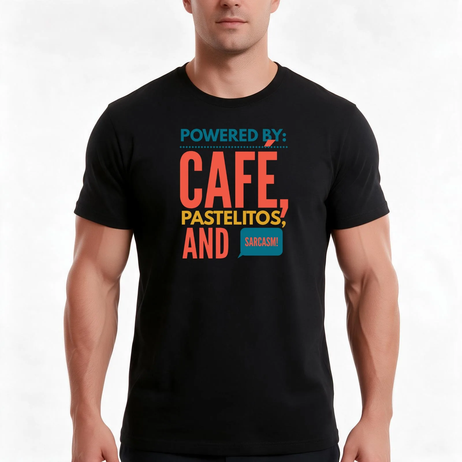 Café pastelitos & sarcasm! T-Shirt Summer Casual Cotton Tee Unisex Men Women