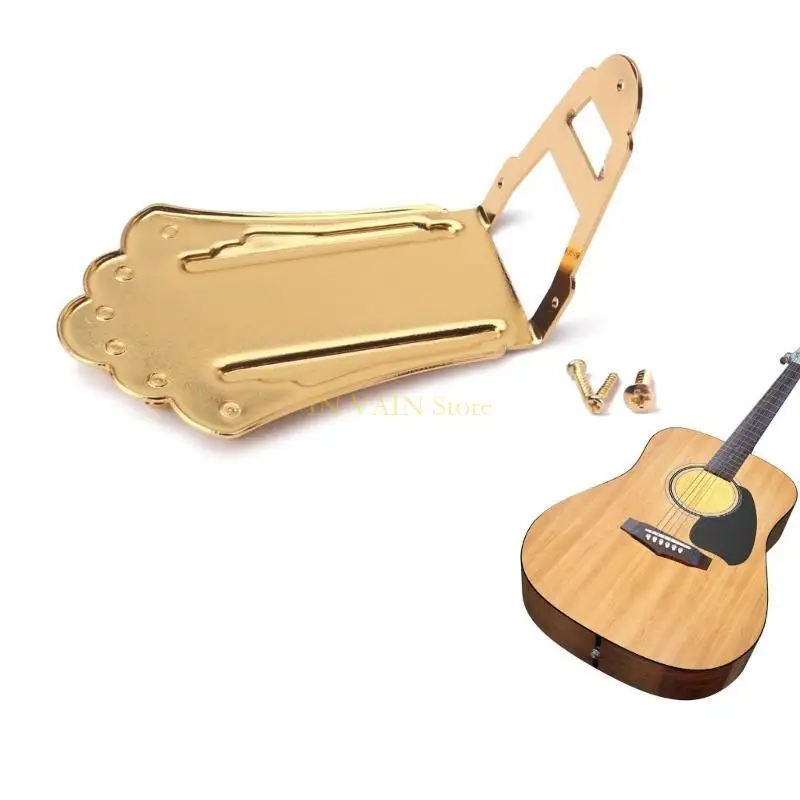 M5TC Guitar Metal Trapeze Tailpiece com parafusos montagem para guitarras elétricas Archtop