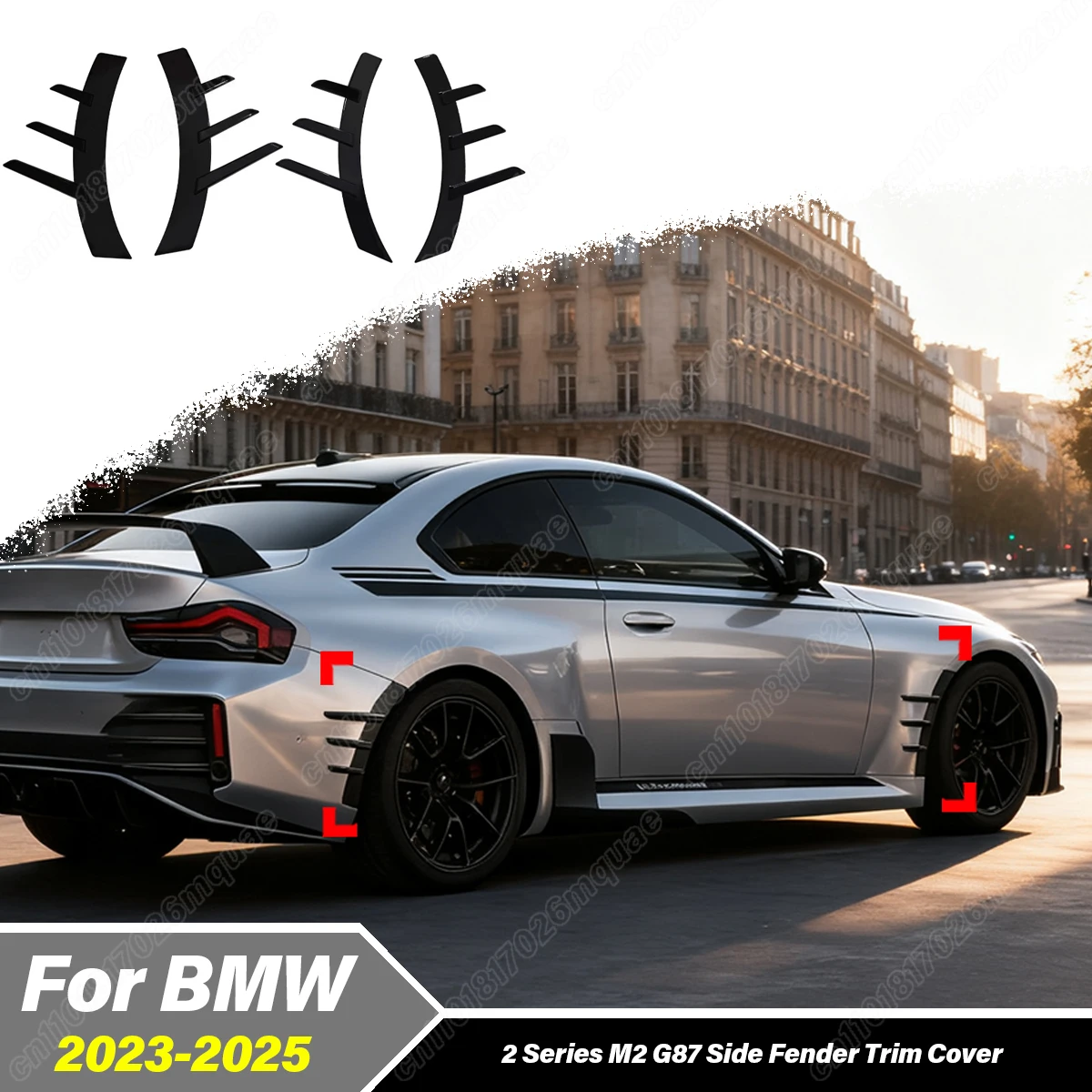 

For BMW 2 Series M2 G87 Base Coupe 2023 2024 2025 MP Style Automobile Side Wheel Eyebrows Decoration External Accessories Kit