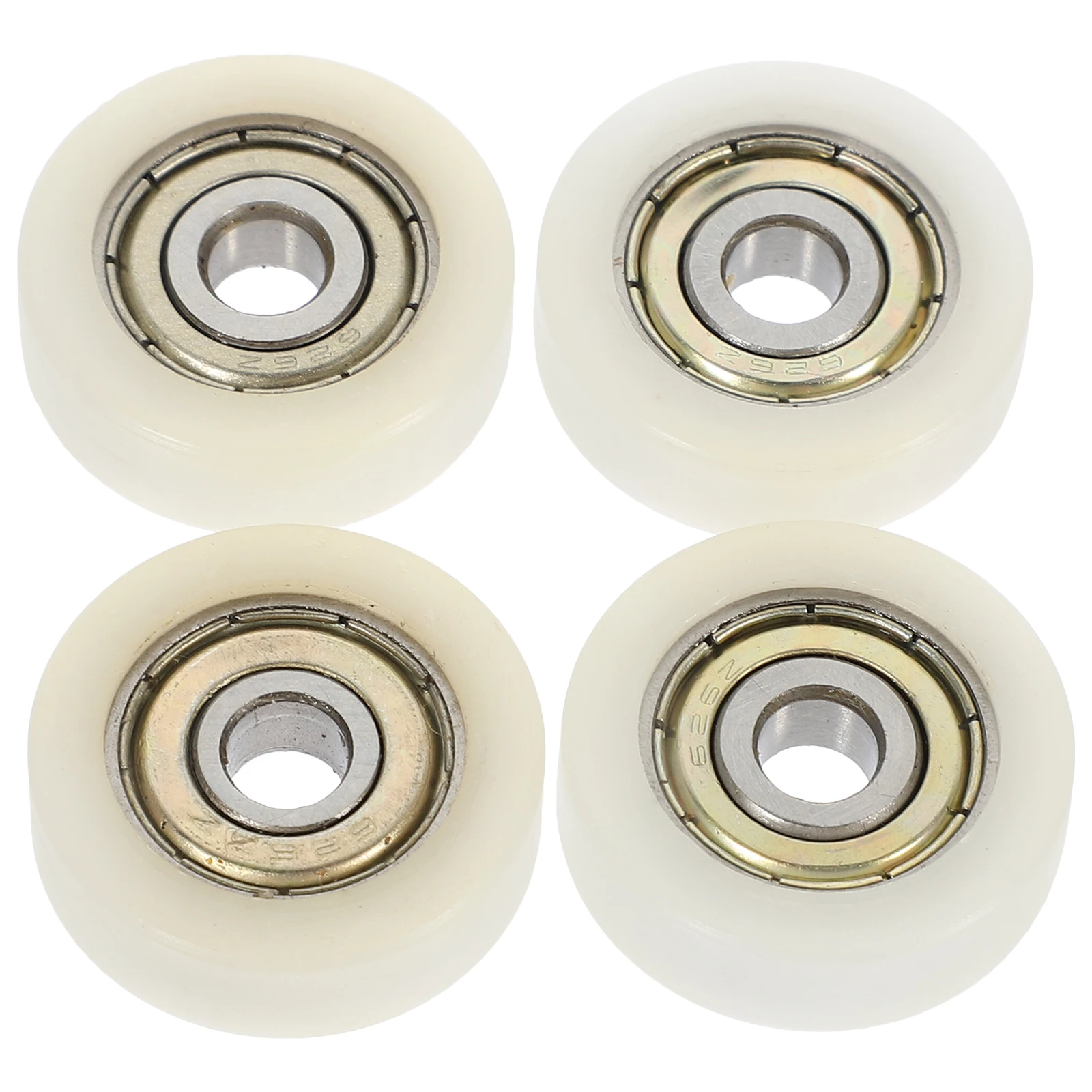 

4Pcs Bearing Pulley Roller Heavy Duty Steel Nylon Sliding Door Wheel Replacement Track Groove Wheel for Gate Cabinet Wardrobe