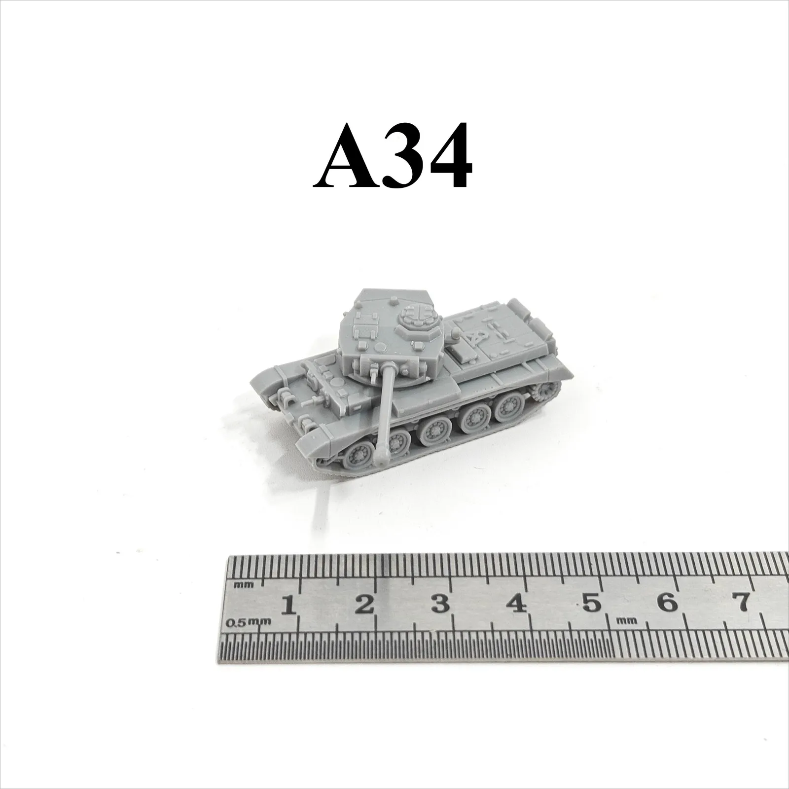 

Британский танк A34 Comet времен Второй мировой войны, 3D-печать, масштаб 1/144, миниатюрная модель танка, из смолы, под покраску.