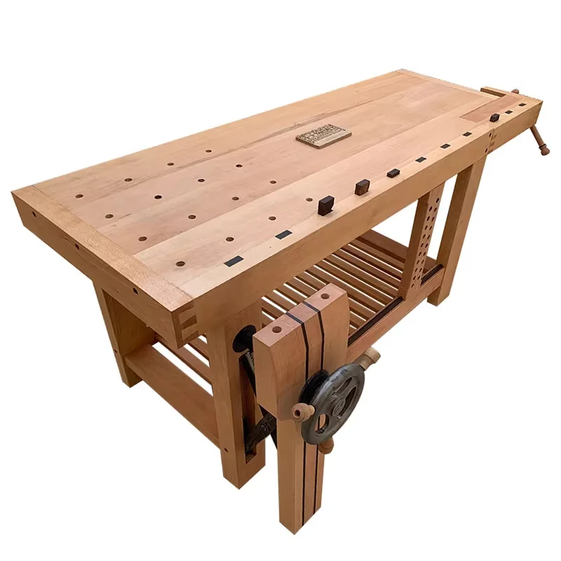 Multifunctional DIY Woodworking Table Solid Beech Wood Repair Workbench