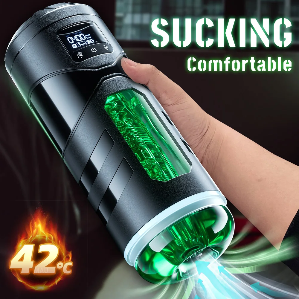 Automatic Heating Male Sucking Masturbator Vibration Blowjob Machine Masturbation Cup Sex Toys Adult for Men Masturbate Supplie