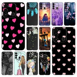 For Tecno Spark GO 2022 Case Shockproof Soft Silicone Love Heart Back Cover For Tecno Spark 8C Phone Cases Spark6 GO 2020 Fundas