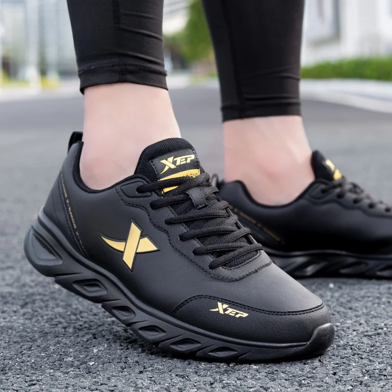 xtep-men's-shoes-2026-new-summer-running-shoes-waterproof-leather-surface-soft-bottom-casual-sports-shoes-for-men
