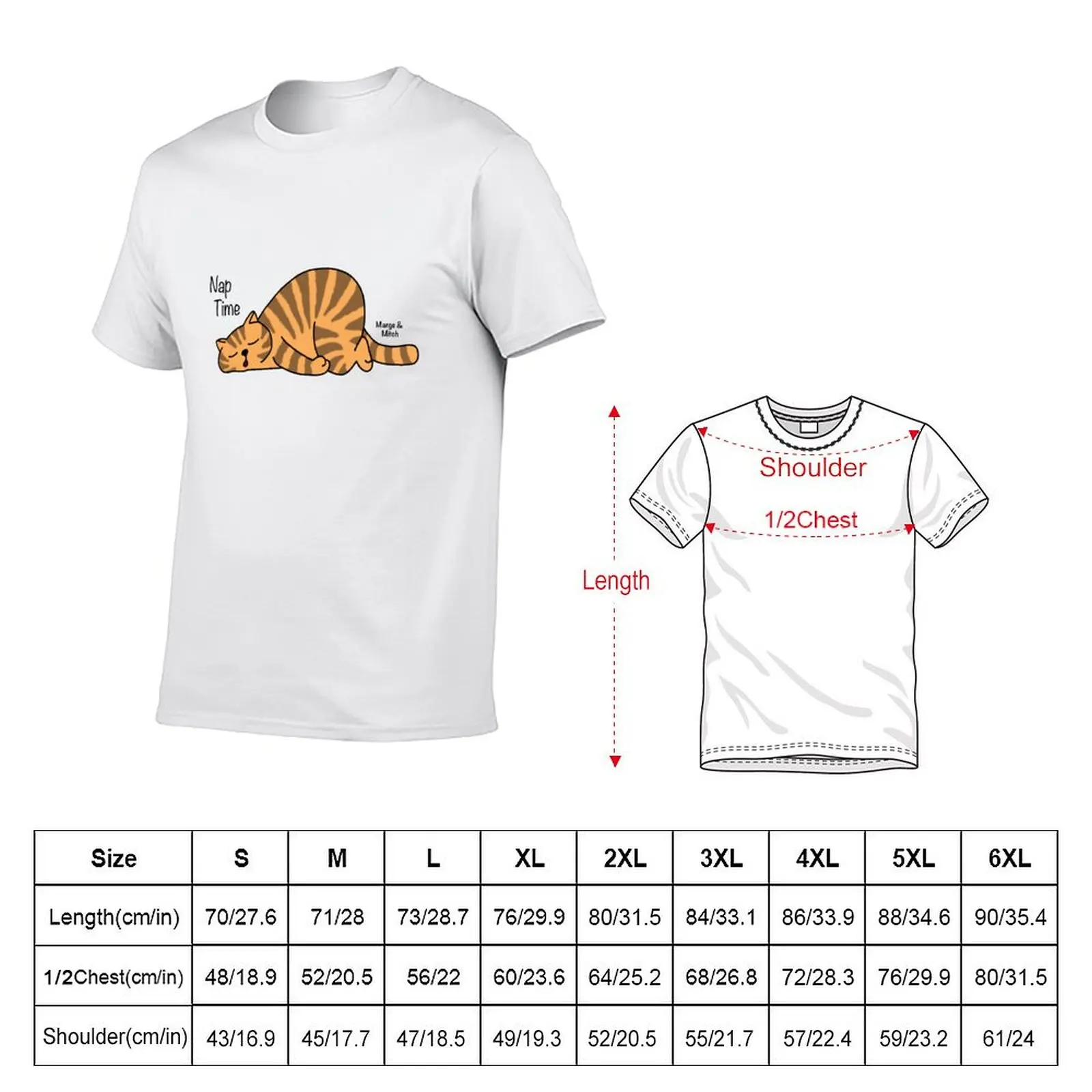 Nap time - Mitch the cat T-Shirt Casual All Match Short Sleeve T-Shirt