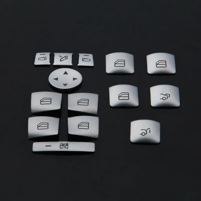 2 ชิ้น Hood จับฤดูใบไม้ผลิความปลอดภัย 2048800127 ด้านในที่เท้าแขนประตูหน้าต่างปุ่มสวิทช์ Trim สติกเกอร์