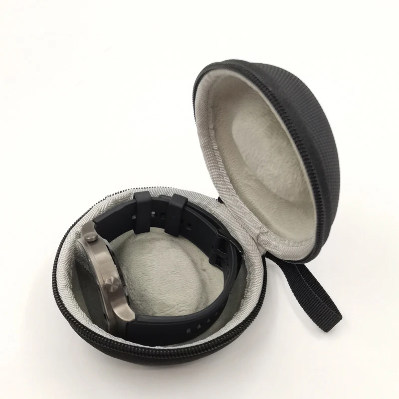 EVA Single Watch Travel Case Portable Storage Organizer Shock-Resistant Waterproof Smartwatches Zippered Container Box